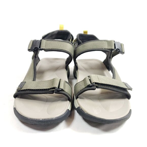 Ozark Trail Mens Size 13 Outdoor Hiking Sandals Adjustable Straps Yellow & Olive - Picture 6 of 9